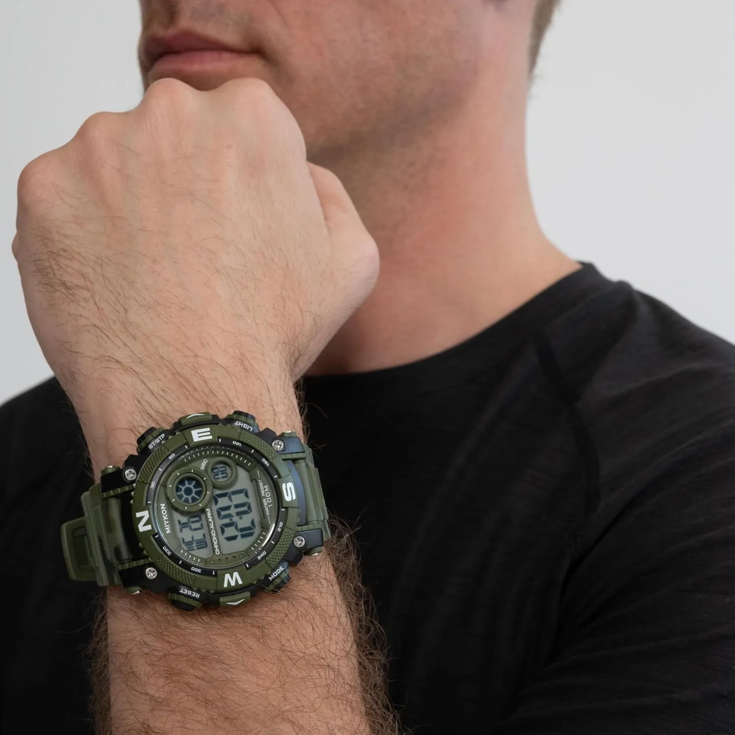 Miykon Military Watches for Men | Tactical Sports Digital Watch Men | Lightweight Shockproof Resin, Super Illuminator, Stopwatch and Timer, Alarm, Dual Time, 24hr Military Time, 100M Water Resistant