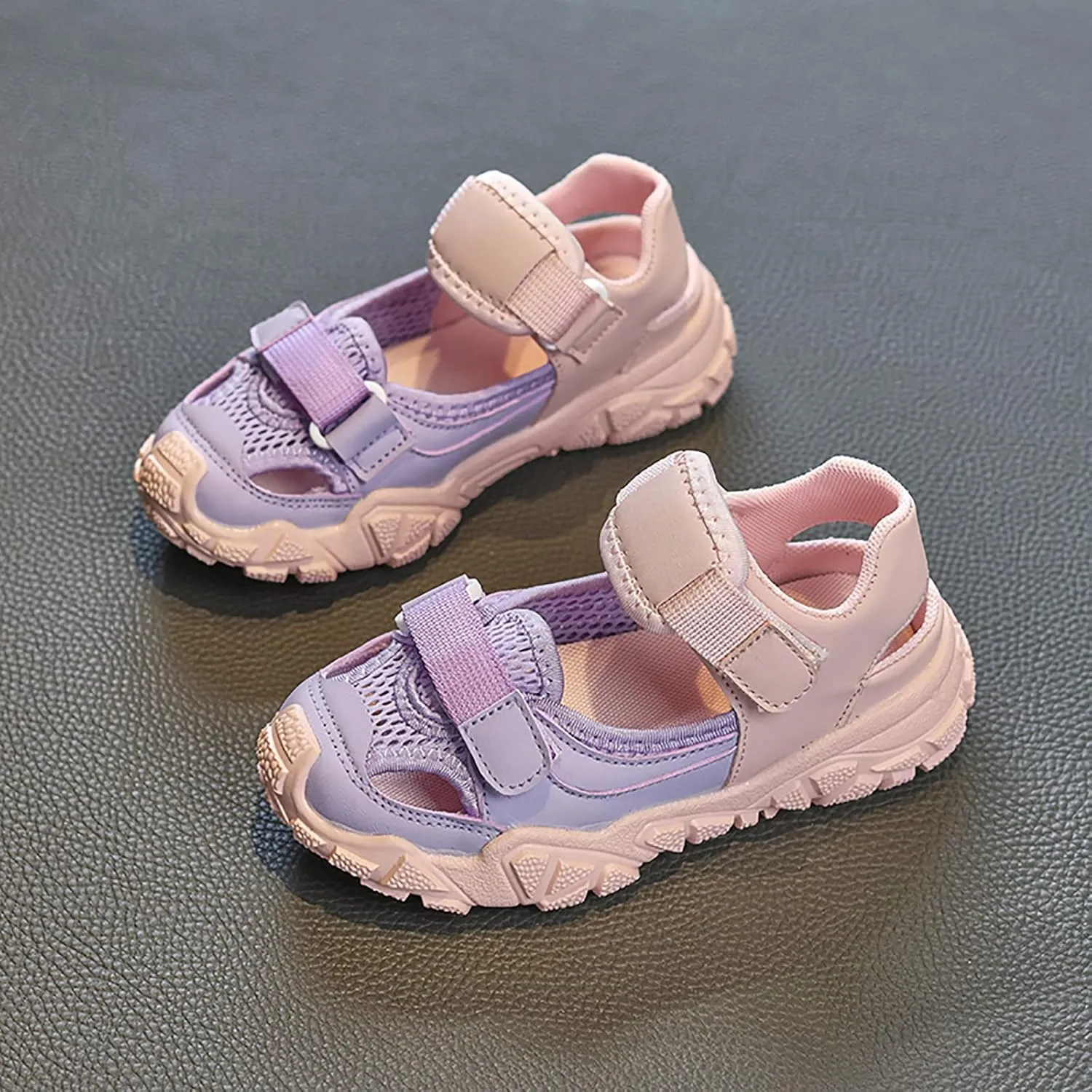Mnplciea Girls Sandals Summer Comfortable Kids Sandles Breathable Hiking Sandals Outdoor Beach Shoes Water Shoes