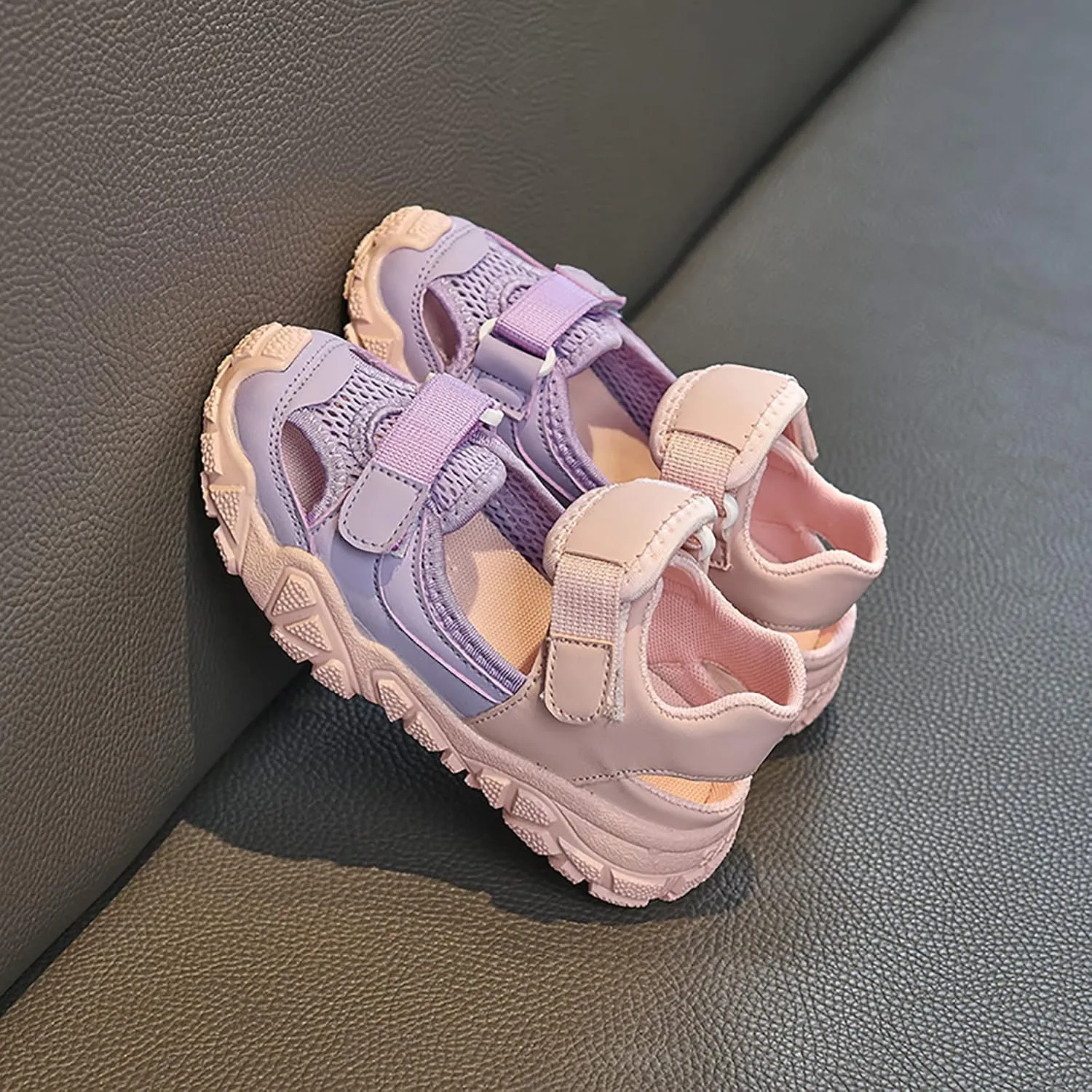 Mnplciea Girls Sandals Summer Comfortable Kids Sandles Breathable Hiking Sandals Outdoor Beach Shoes Water Shoes