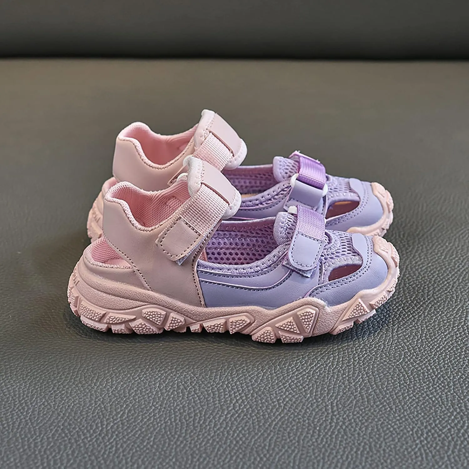 Mnplciea Girls Sandals Summer Comfortable Kids Sandles Breathable Hiking Sandals Outdoor Beach Shoes Water Shoes