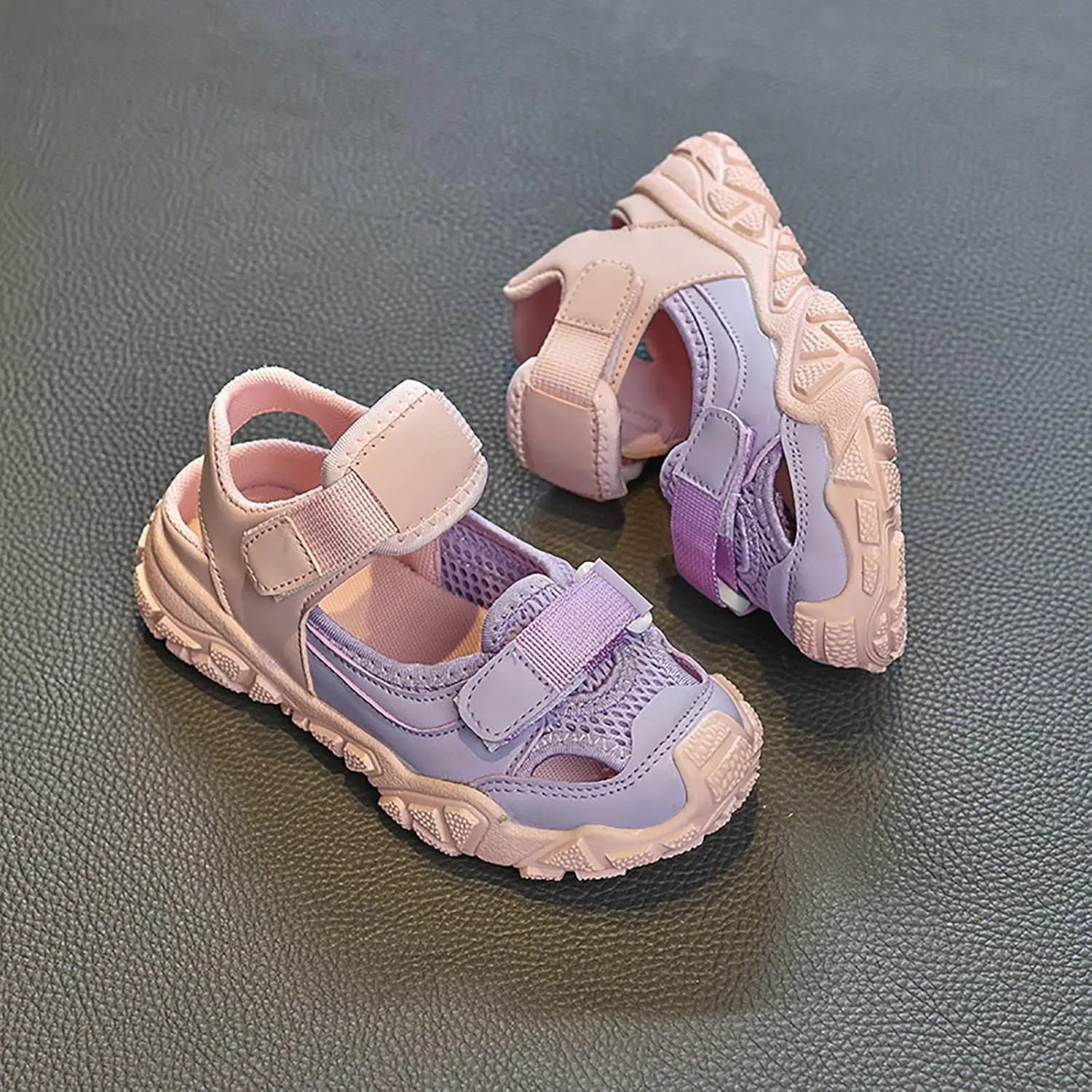 Mnplciea Girls Sandals Summer Comfortable Kids Sandles Breathable Hiking Sandals Outdoor Beach Shoes Water Shoes