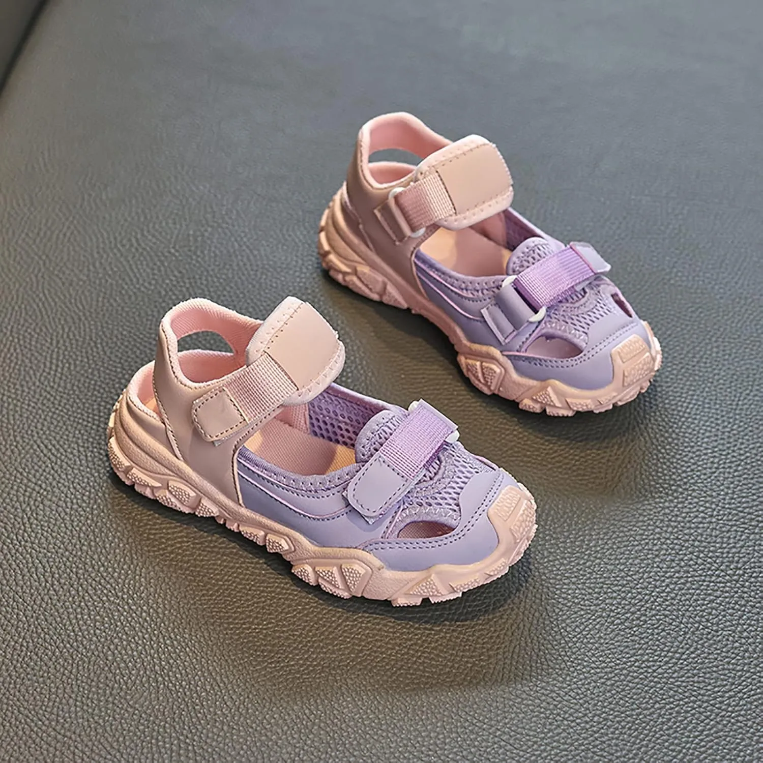 Mnplciea Girls Sandals Summer Comfortable Kids Sandles Breathable Hiking Sandals Outdoor Beach Shoes Water Shoes