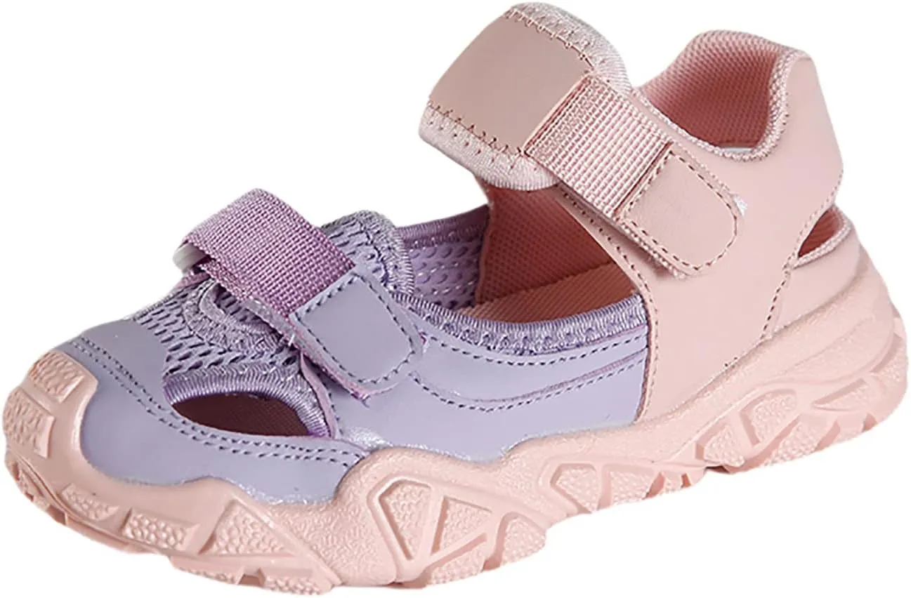 Mnplciea Girls Sandals Summer Comfortable Kids Sandles Breathable Hiking Sandals Outdoor Beach Shoes Water Shoes