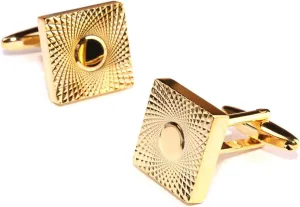 Mr. Bond Gold Cufflinks Rhodium Plating - Cuff Links Mens - Tuxedo Buttons & Accessories