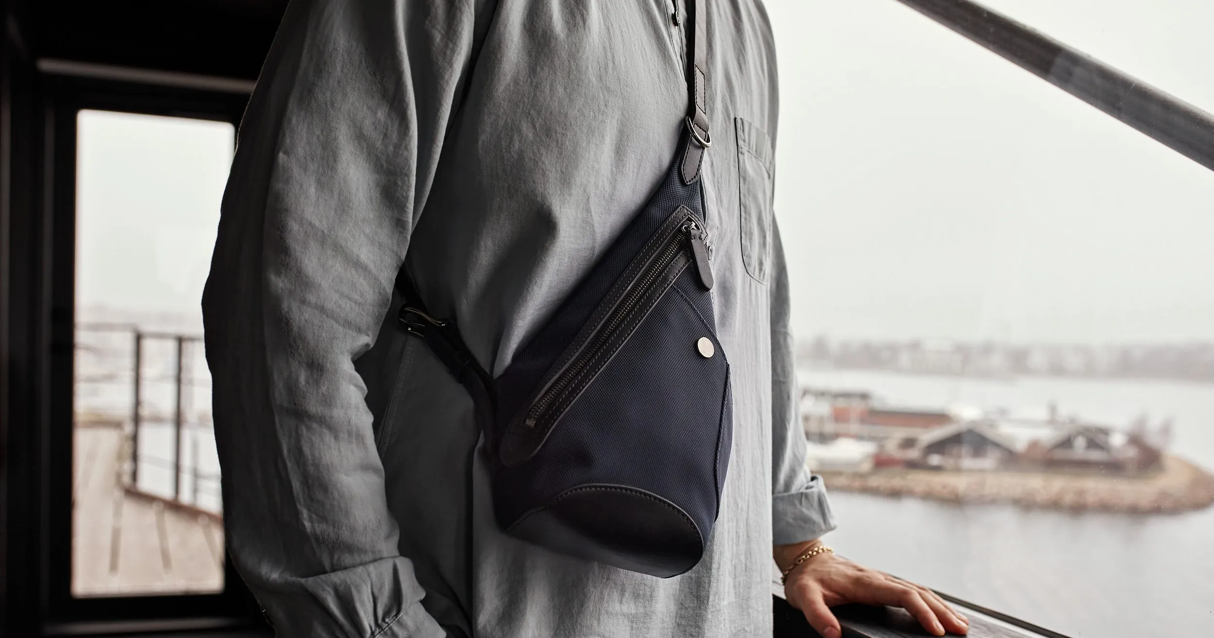 M/S Drop bag - Khaki/Black