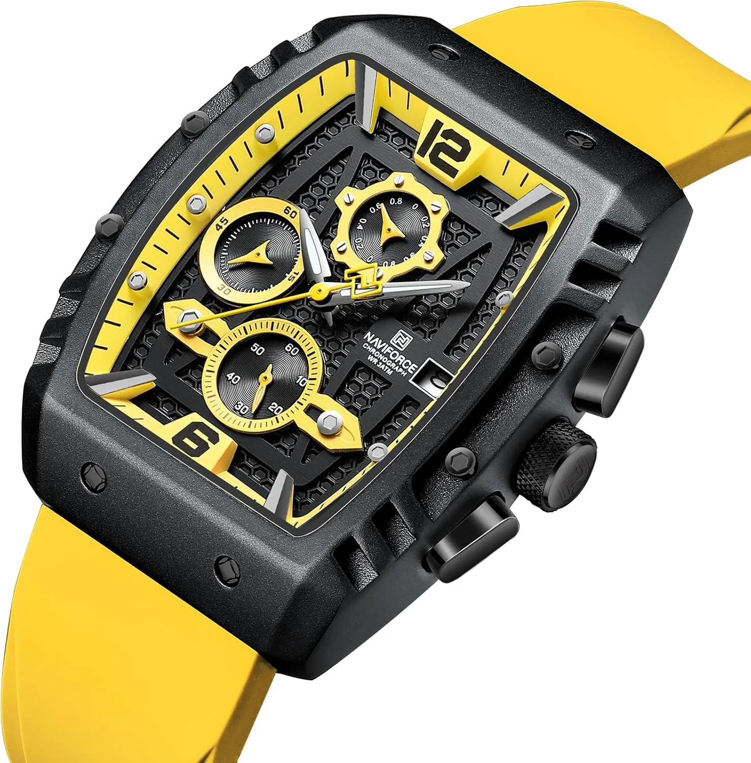 NAVIFORCE Men Quartz Watch Auto Date Week Business Dress Analog Wrist Watches