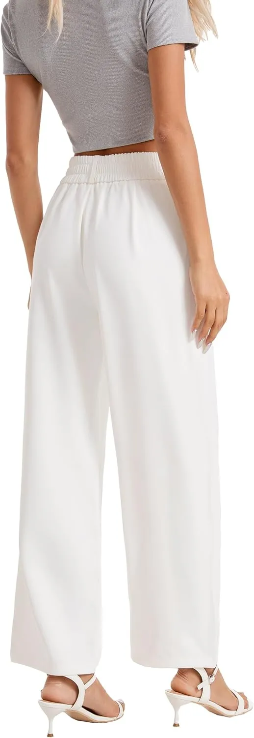 neezeelee Women's Wide Leg Dress Pants High Waisted Flowy Business Casual Trendy Work Pants Dressy Trousers