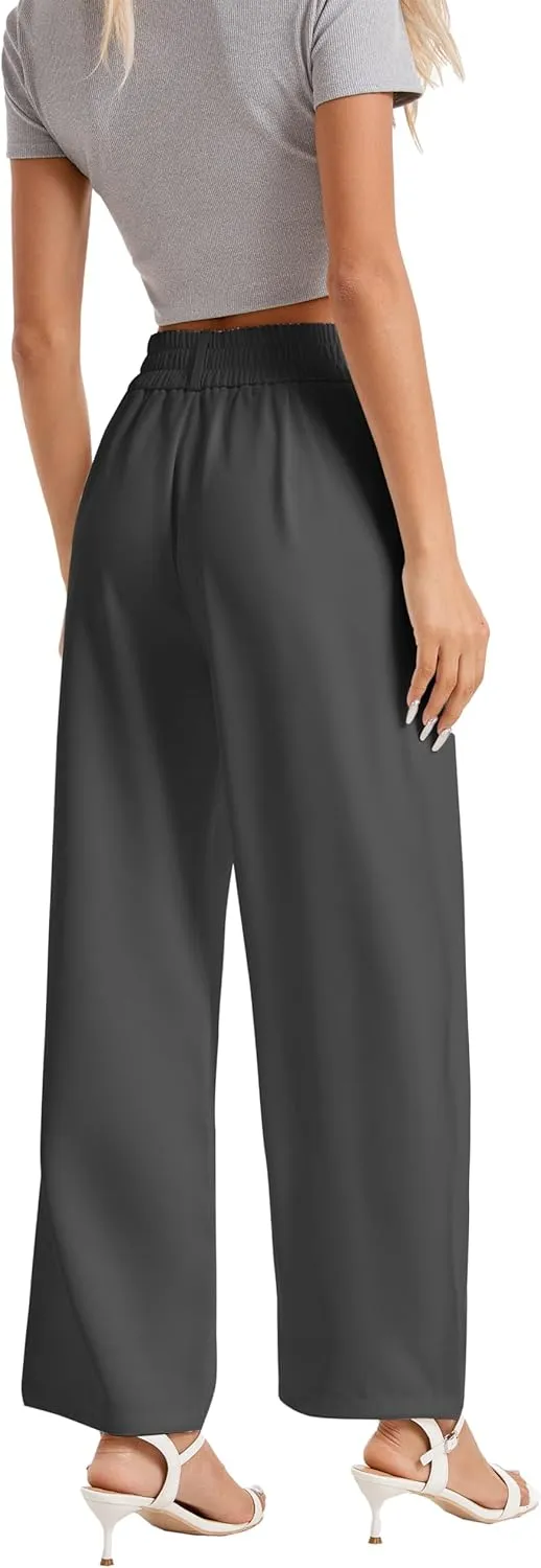neezeelee Women's Wide Leg Dress Pants High Waisted Flowy Business Casual Trendy Work Pants Dressy Trousers