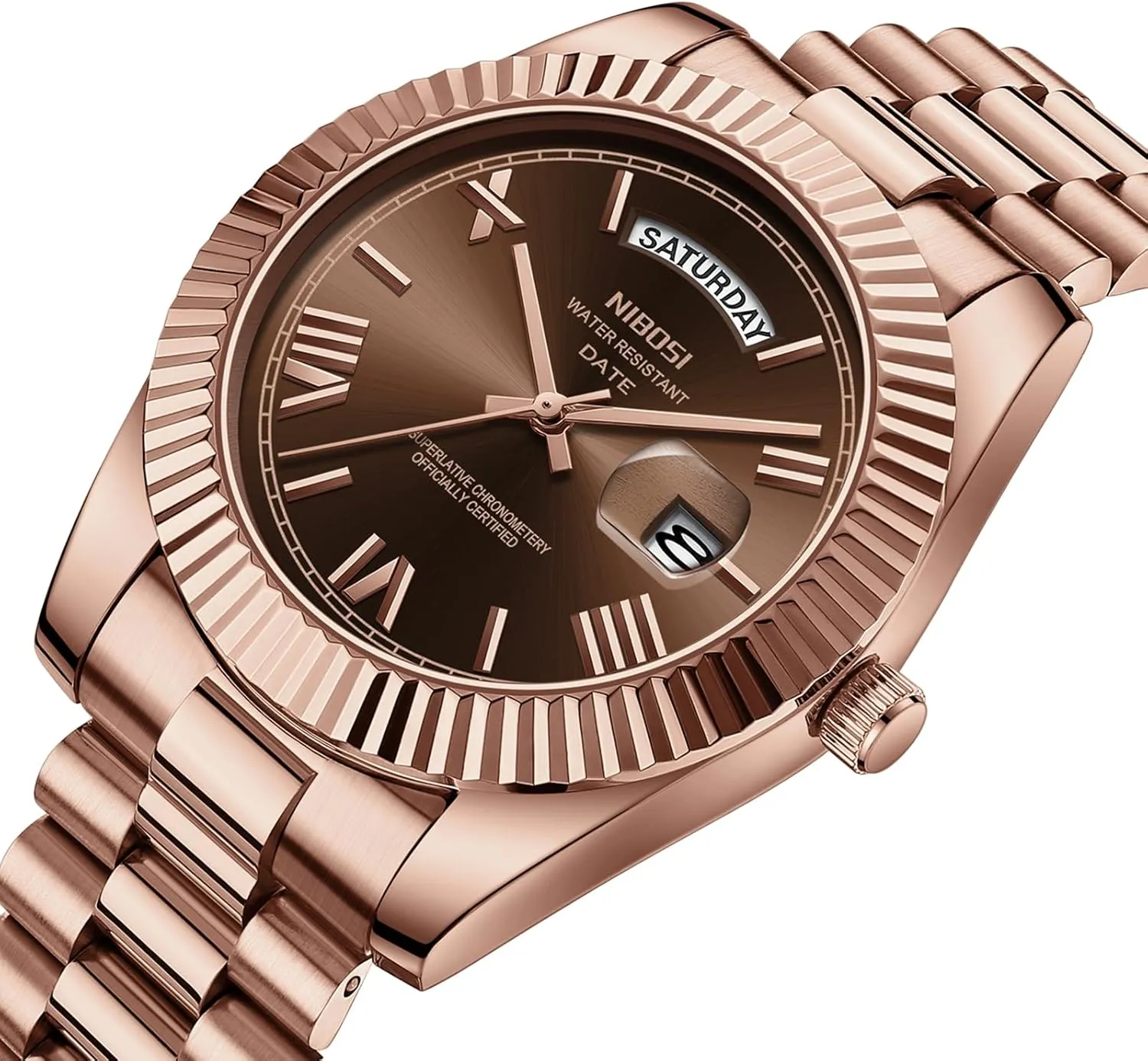 NIBOSI Men Watches Analog Quartz Stainless Steel Watches for Men Waterproof Business Classic Desiger Wrist Watch Day & Date