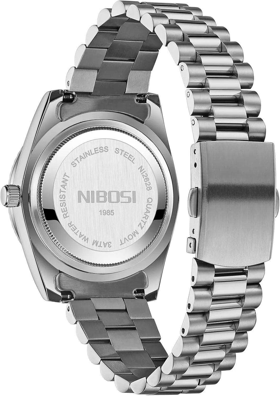 NIBOSI Men Watches Analog Quartz Stainless Steel Watches for Men Waterproof Business Classic Desiger Wrist Watch Day & Date