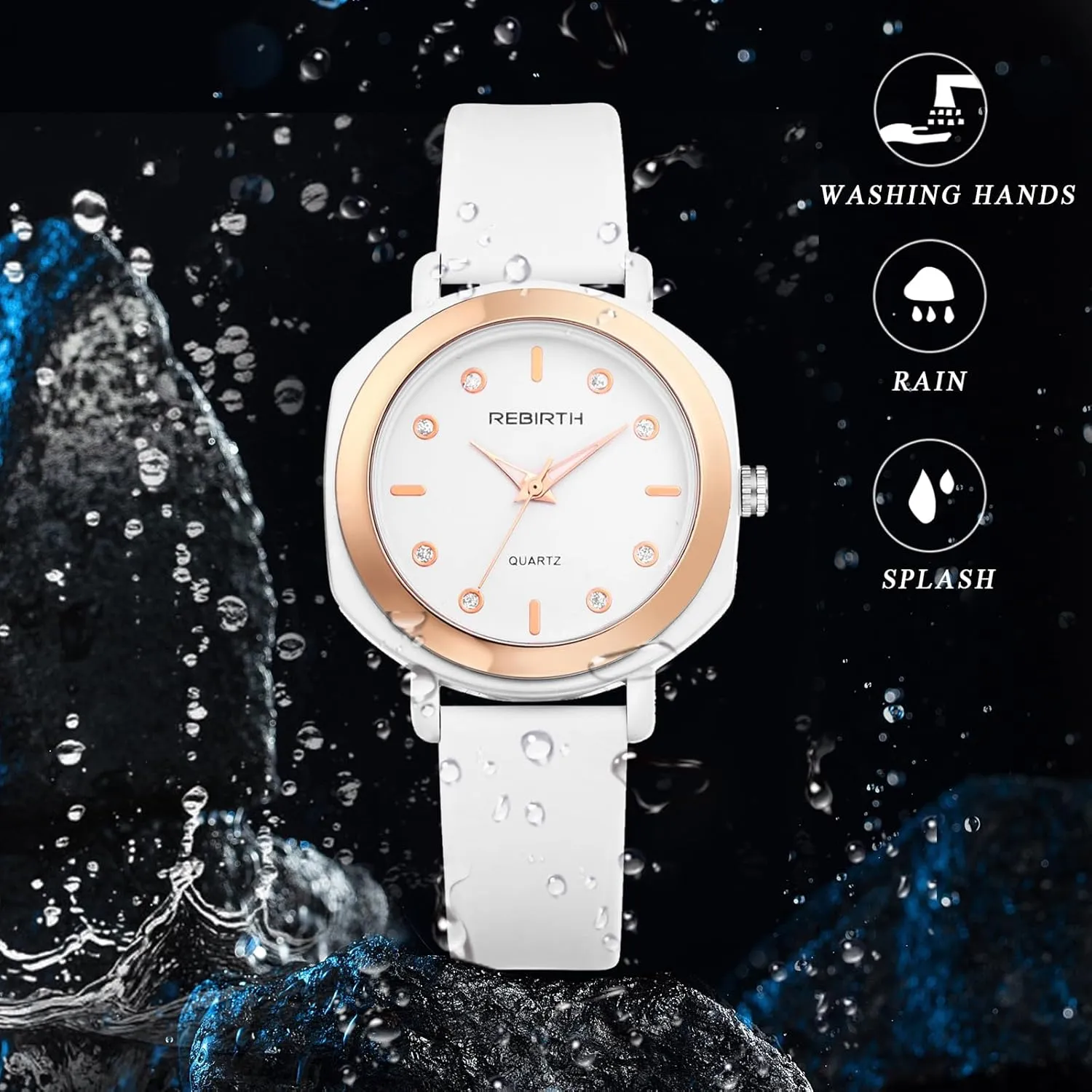OIDEA Silicone Watches for Women: Simple Round Dial Casual Waterproof Sport Analog Quartz Wrist Watch for Women Ladies