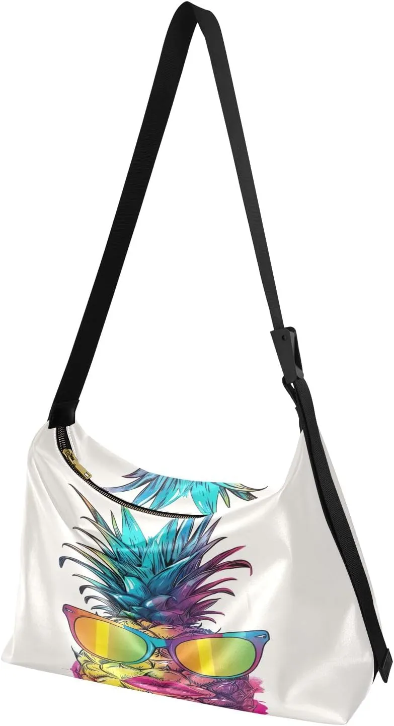 Oldstyle African Textile Leather Shoulder Bag, Lightweight Shoulder Hobo Bag, Long Shoulder Bag Women
