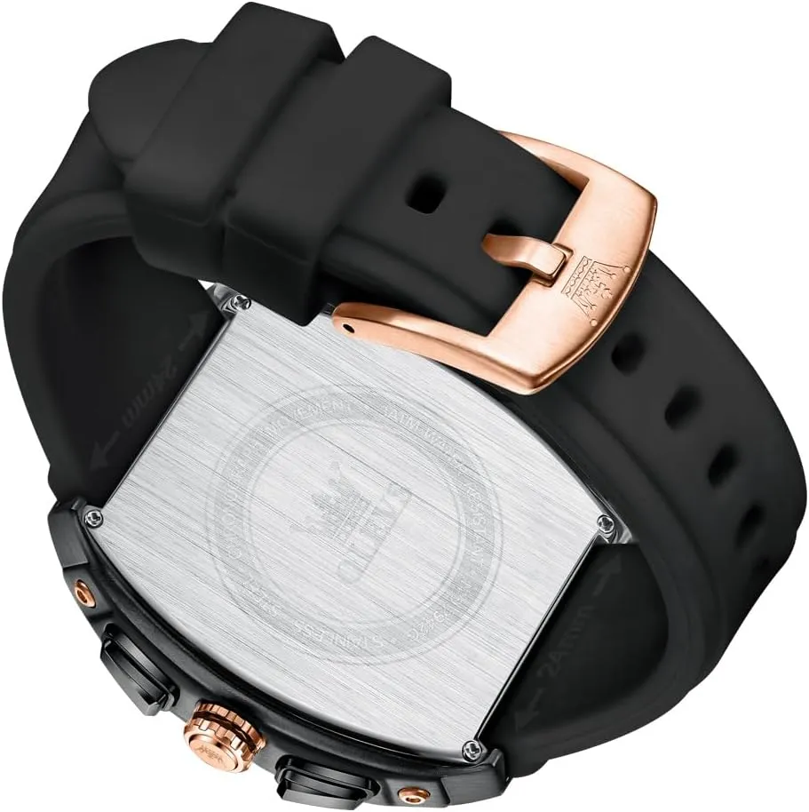 OLEVS Mens Watches Chronograph Waterproof Luminous Silicon Strap Multifunction Watches for Men Quartz Business Calendar Men Wrist Watch