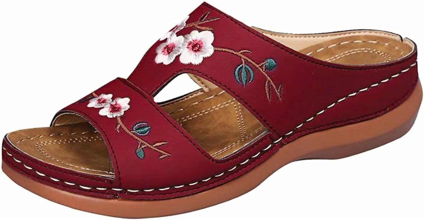 Orthopedic Sandals for Women Casual Arch Support Wedge Flip Flops Summer 2025 Comfortable Trendy Beach Slippers