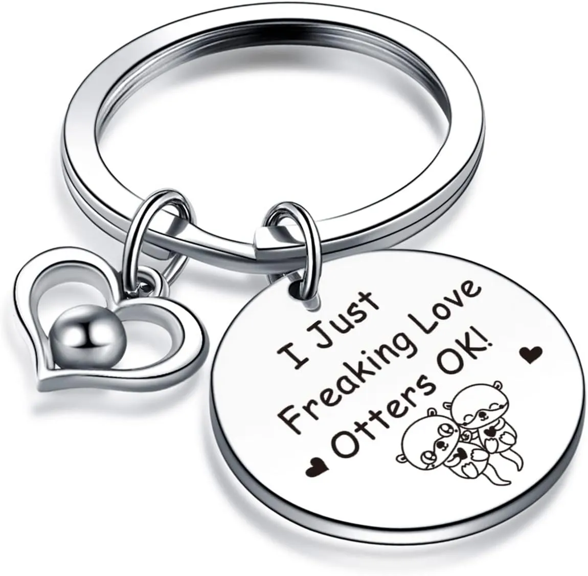 Otter Jewelry Otter Lover Keychain Husband Jewelry Wife Jewelry Sister Gift Daughter Gift Husband Keychain Sea Otter Keychain