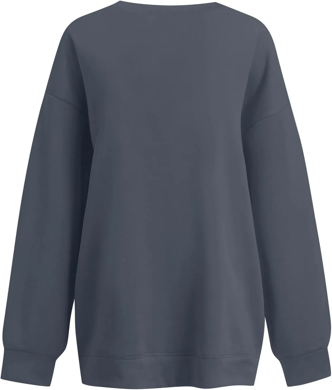 Oversized Sweatshirt For Women Plus Size V Neck Long Sleeve Drop Shoulder Pullover Hoodies Trendy Winter Clothes