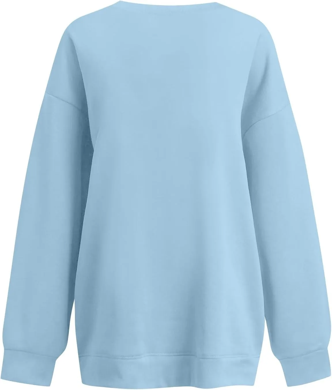 Oversized Sweatshirt For Women,2024 Trendy V Neck Soft Fleece Preppy Sweatshirt Long Sleeve Pullover Fall Clothes