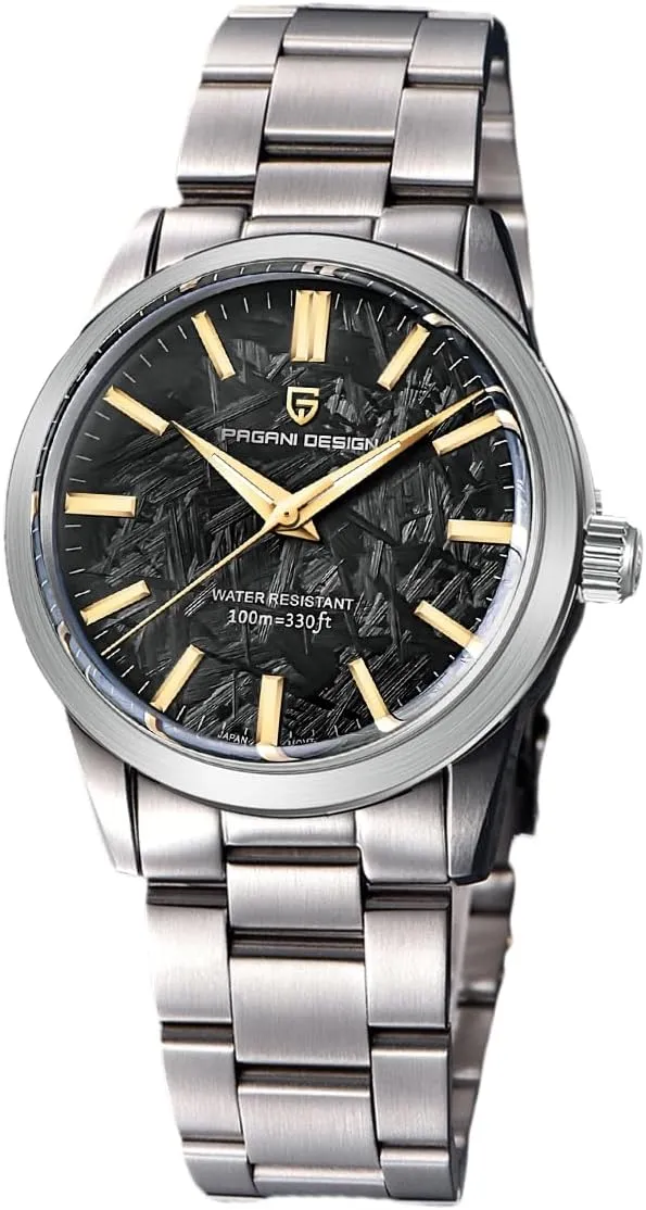 Pagani Design Watches for Men, 38mm Dial, Stainless Steel, 100m Waterproof, Quartz, VH31 Movement