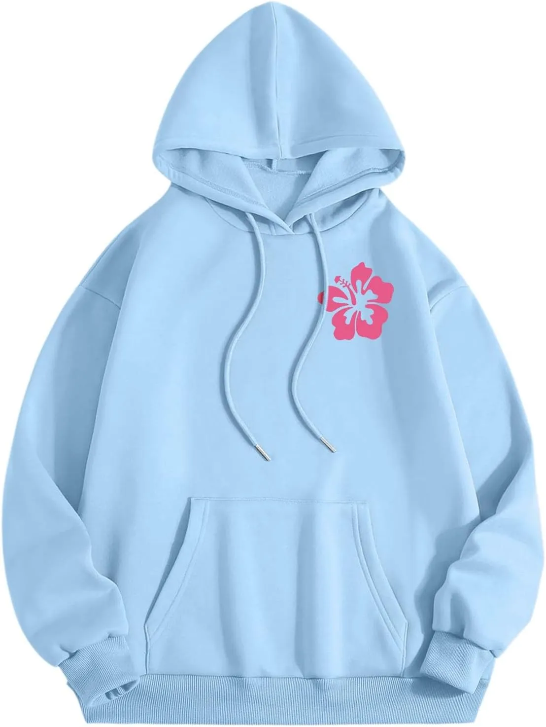 Palm Puff Hoodie for Women Oversized Preppy Sweatshirt Teen Girls Y2K Cute Graphic Long Sleeve Casual Pullover Top