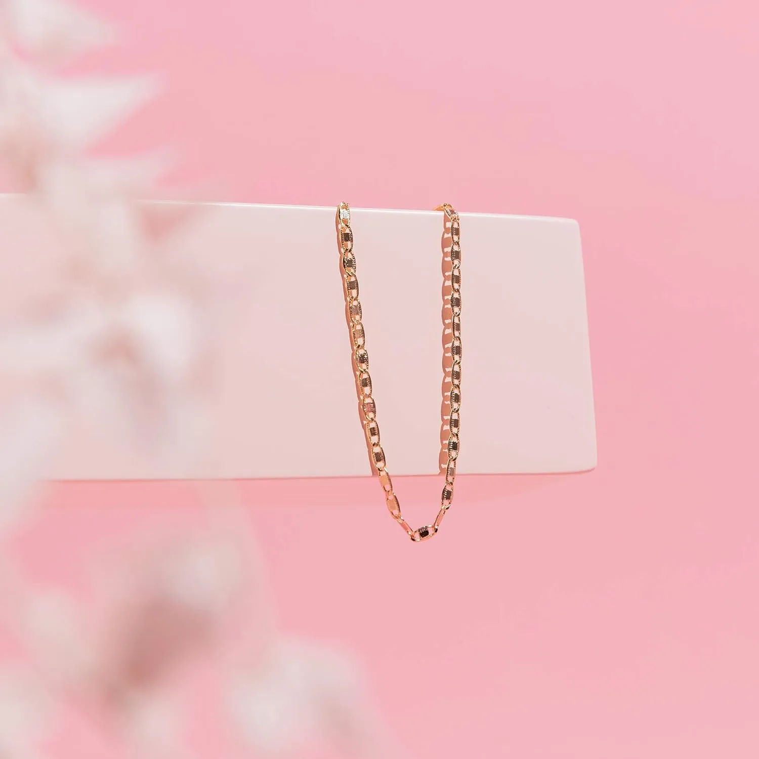 PAVOI 14K-18K Gold Plated Charm Link Flat Gold Anklets for Women | Beaded Marina Link Mariner Paperclip Snake Chain Jewelry Anklets