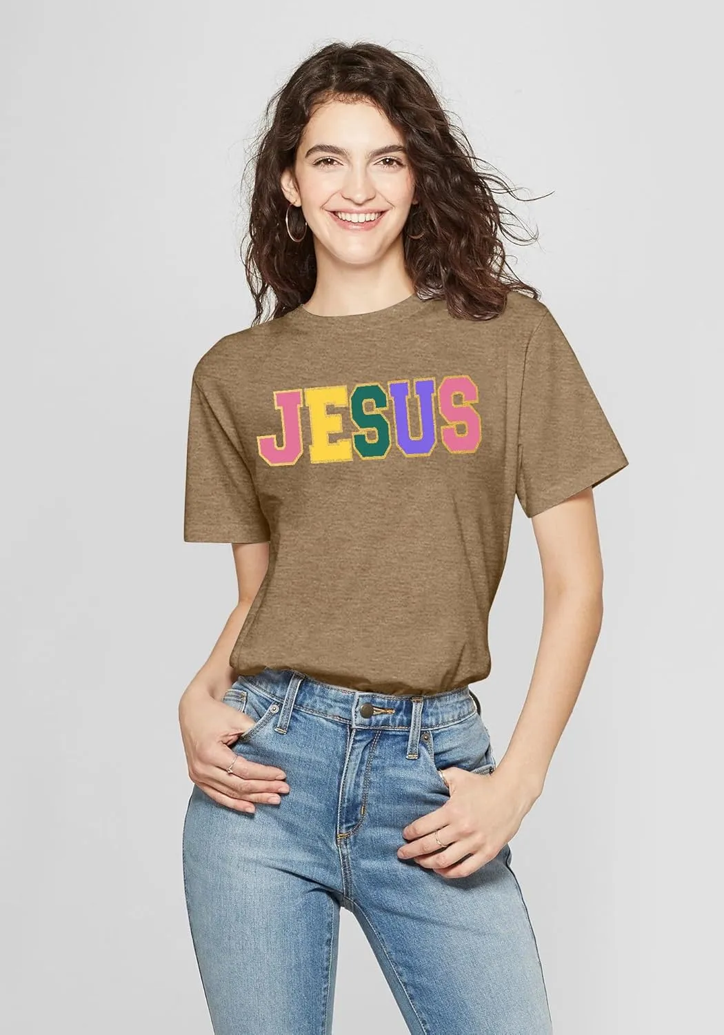 PECHAR Jesus Shirt Women Christian Religious Sayings T Shirts Jesus Faith Tops Bible Verse Shorts Sleeve Tee Shirts