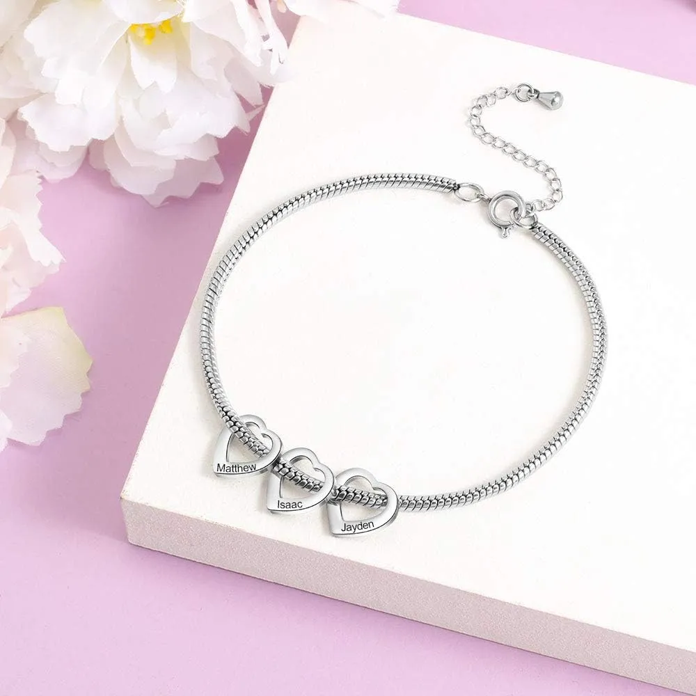 Personalized Anklets for Women Adjustable Silver Gold Anklets with Heart Name Initial Ankle Bracelets for Women Jewelry Gifts for Mom Her