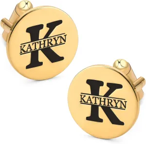 Personalized Name Cufflinks for Men Engraved Custom Engraved Cufflinks Initials Cufflinks for Groom Christmas Gift for Bridegroom