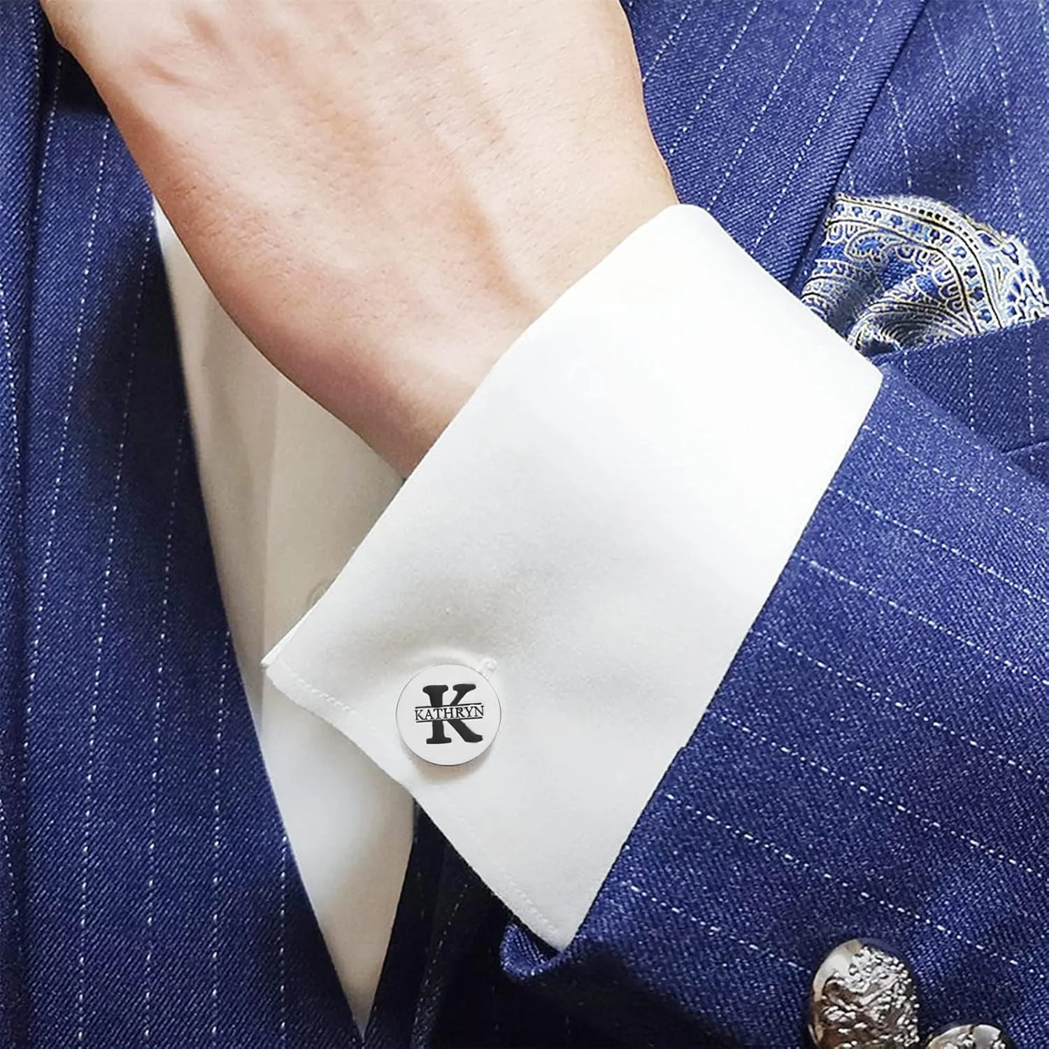Personalized Name Cufflinks for Men Engraved Custom Engraved Cufflinks Initials Cufflinks for Groom Christmas Gift for Bridegroom