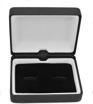 Personalized Two Tone Brushed Silver & Black Stainless Steel Cufflinks Custom Engraved Free - Ships from USA