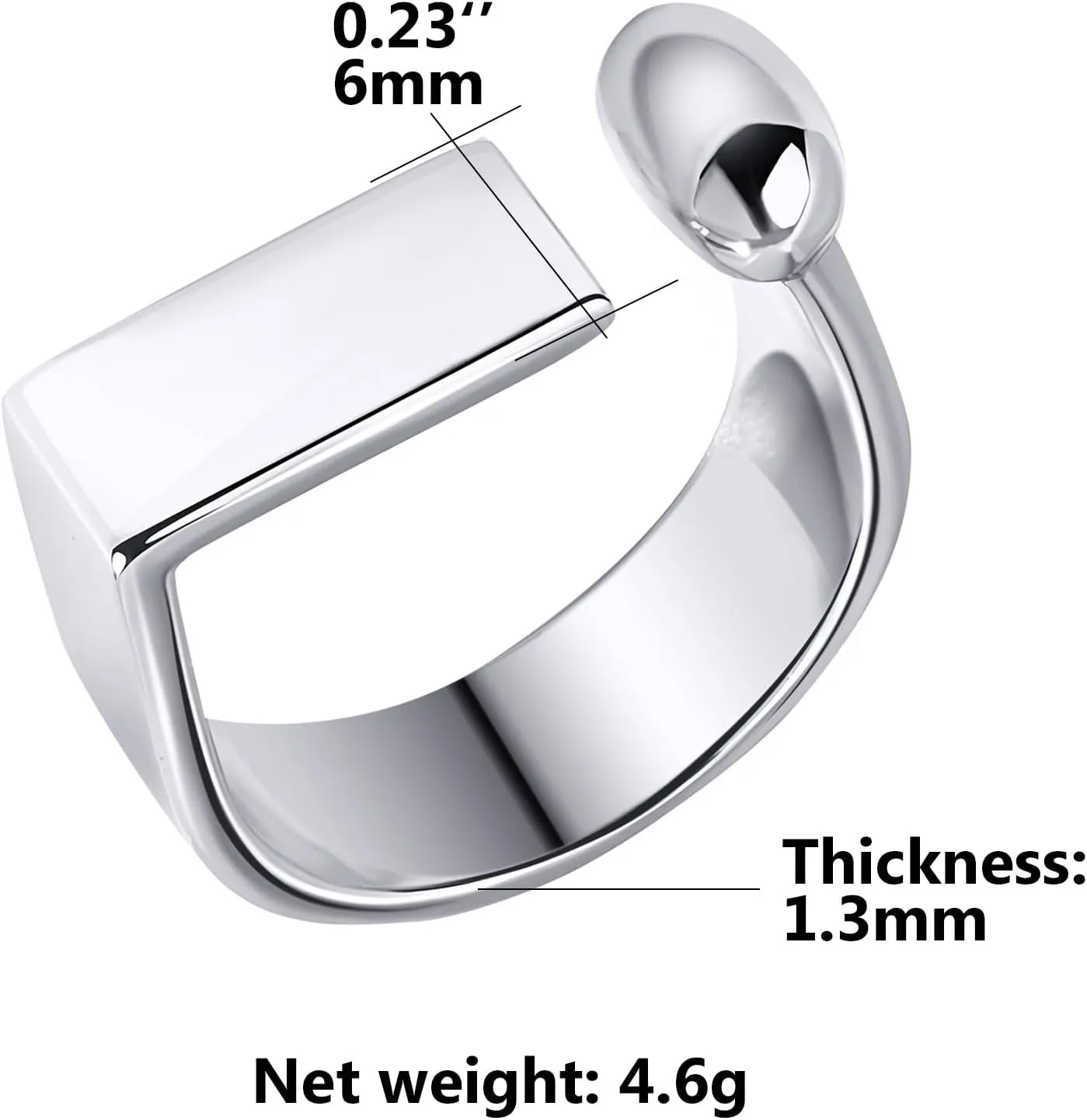 Platimun/18K Gold Plated Band Ring/Statement Rings for Women Fashion Everyday Jewelry Adjustable Rings(with Box)