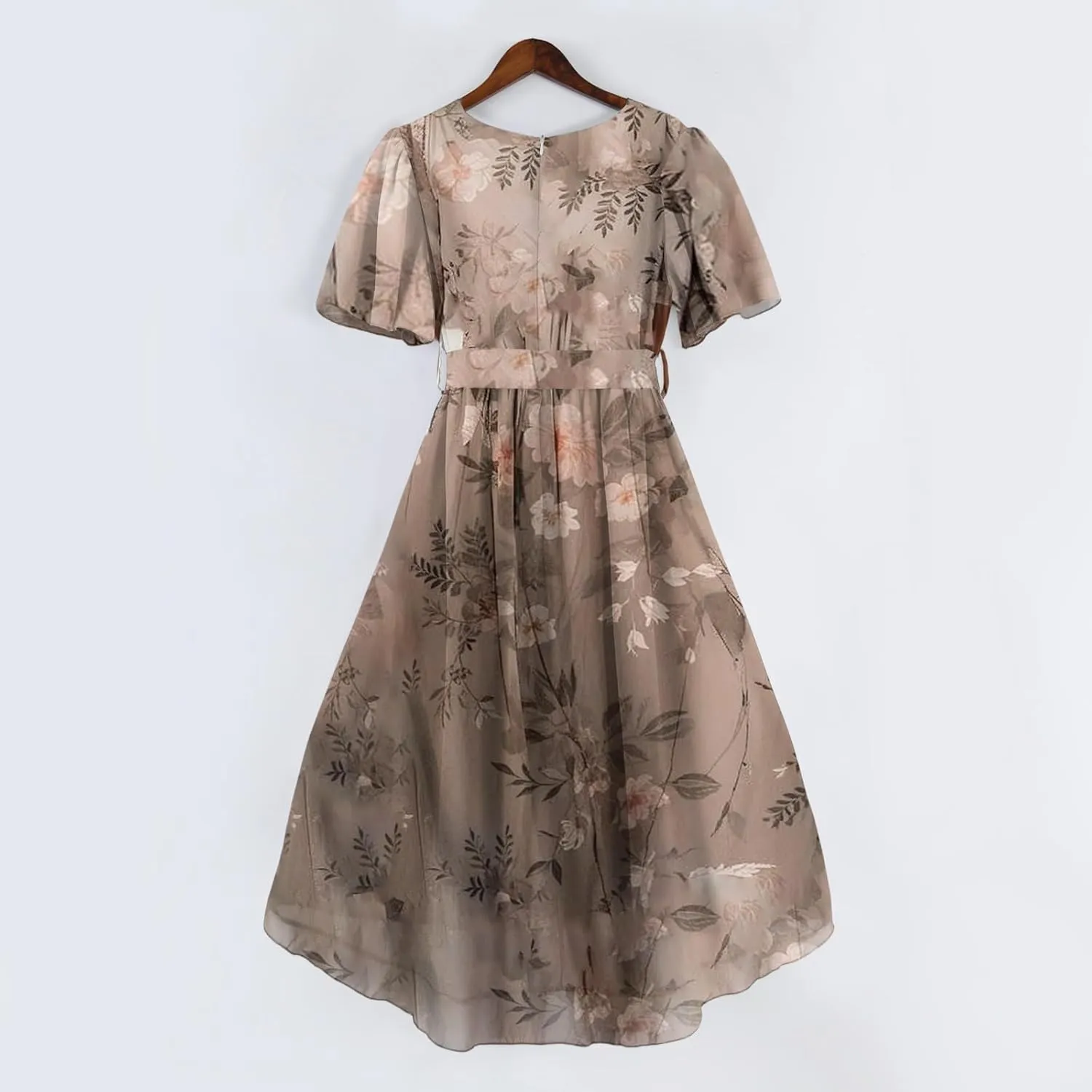 Plus Size Boho Cocktail Guest Belted A-Line Midi Dresses for Women 2025 Elegant Classy Wedding
