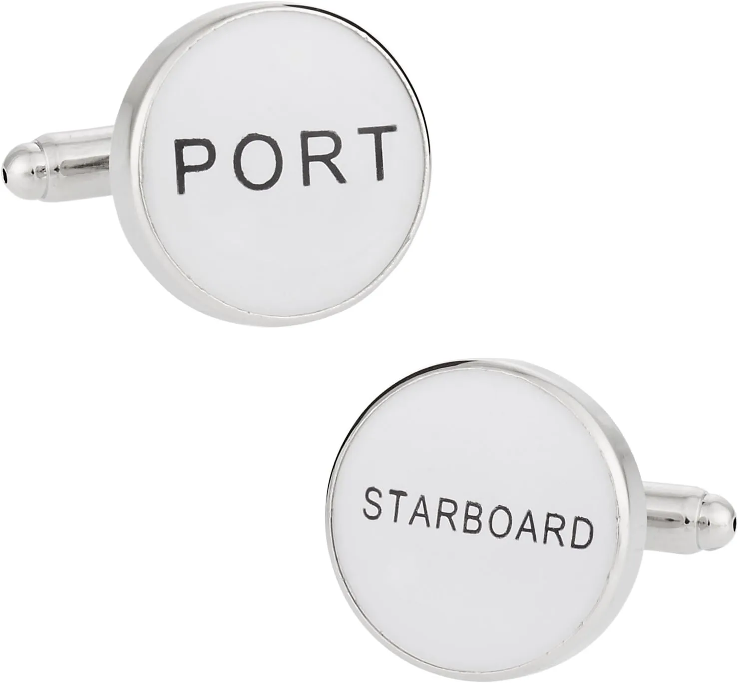 Port Starboard Cufflinks with Presentation Gift Box Sailor Ship Boat Right Left Nautical Wedding