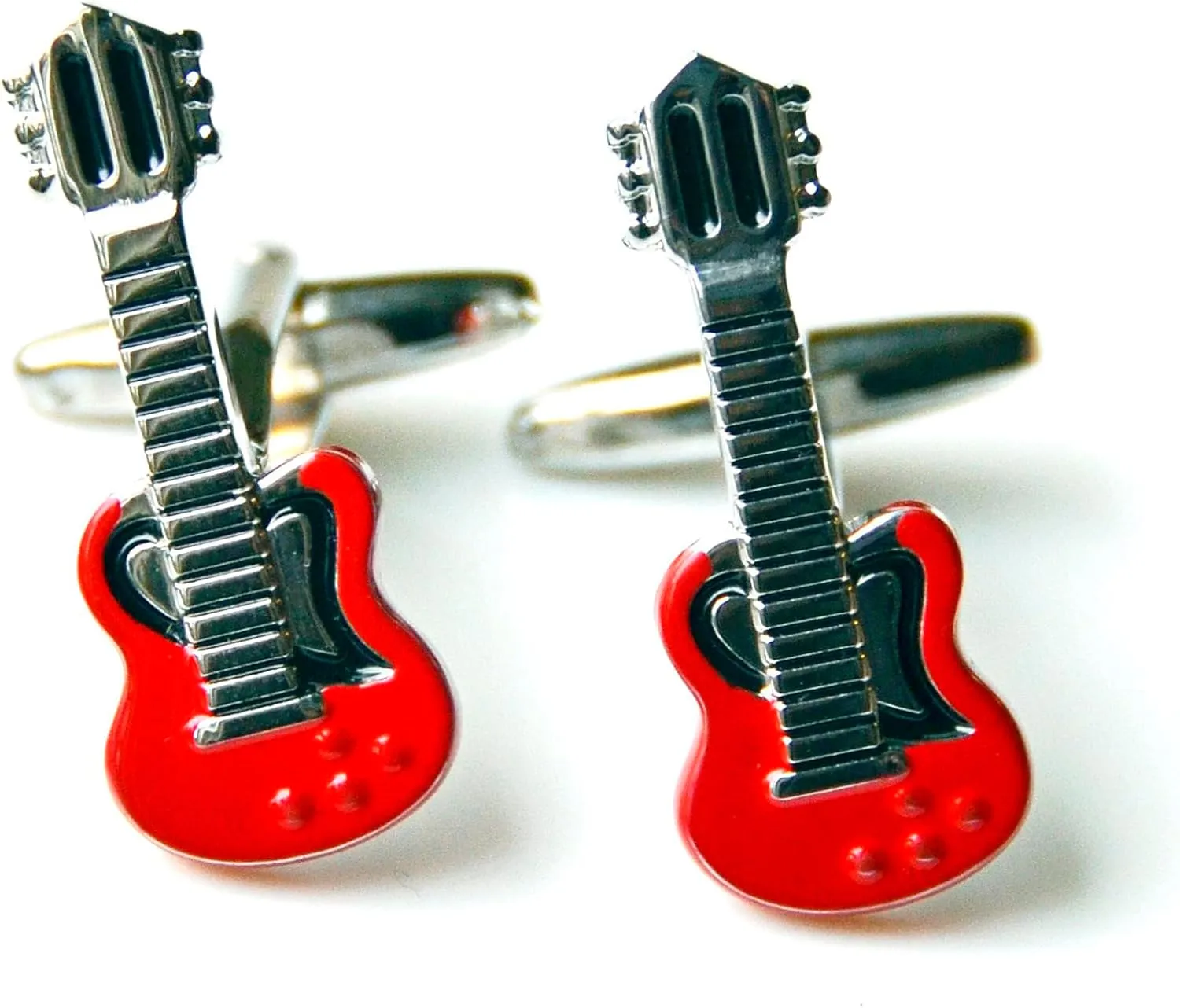 Red Guitar Cufflinks
