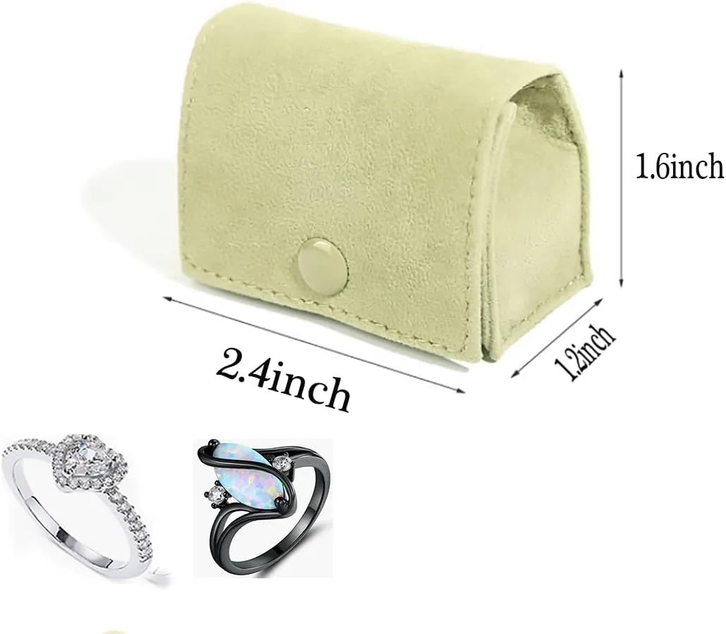 Ring Box, Jewelry Ring Gift Box Vintage Ring Display Holder Case for Wedding Ceremony Proposal Engagement (Grass green)