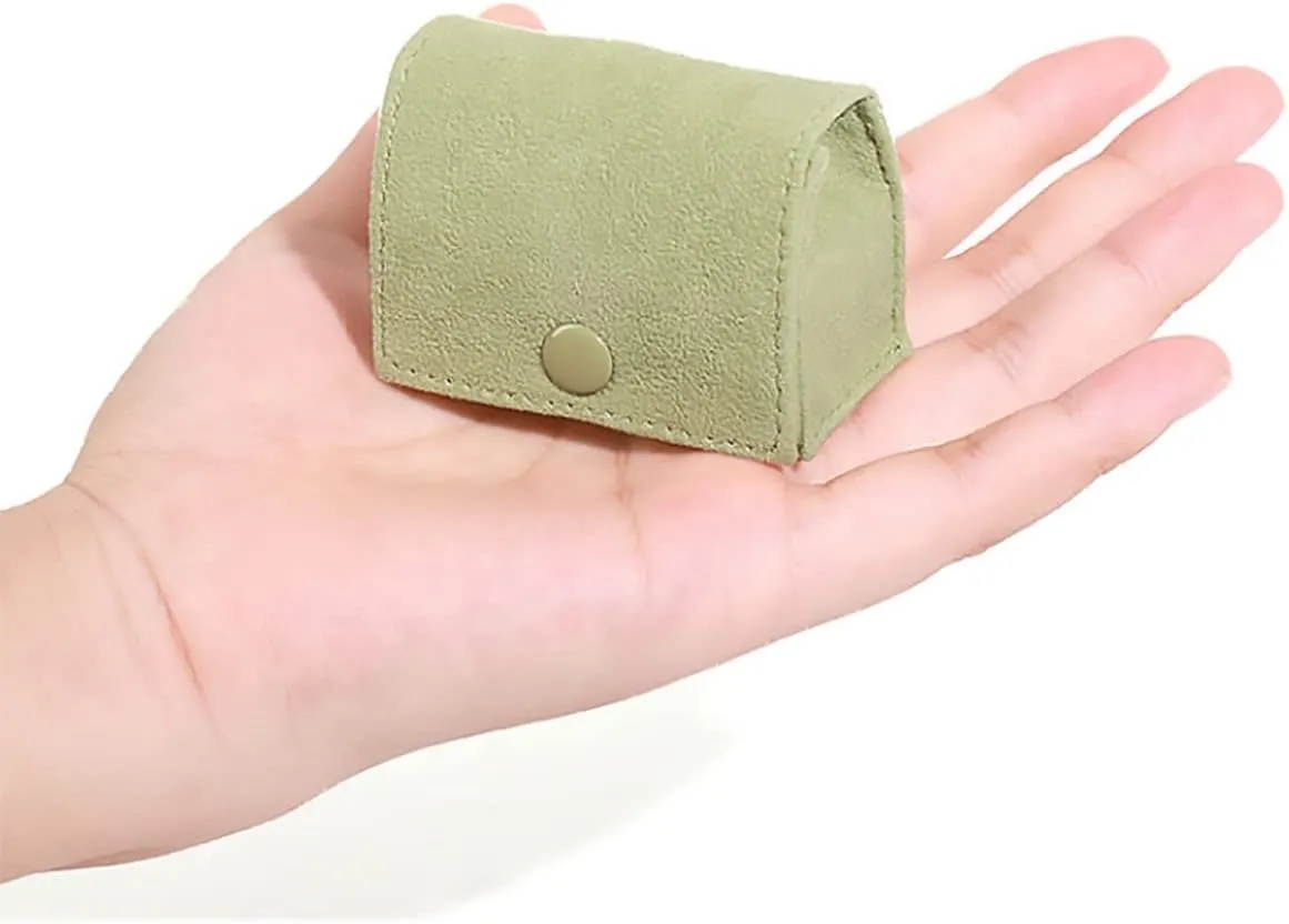 Ring Box, Jewelry Ring Gift Box Vintage Ring Display Holder Case for Wedding Ceremony Proposal Engagement (Grass green)