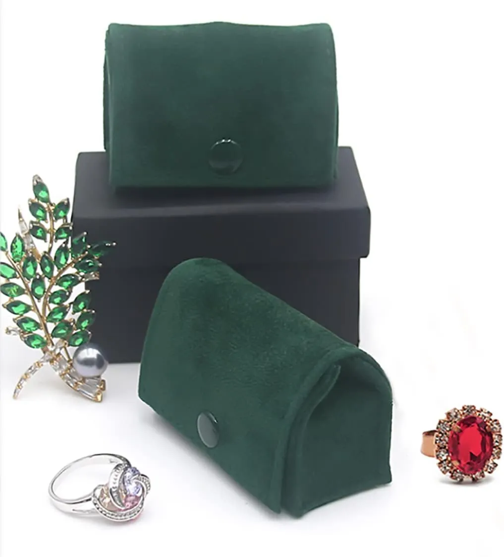 Ring Box, Jewelry Ring Gift Box Vintage Ring Display Holder Case for Wedding Ceremony Proposal Engagement (green)