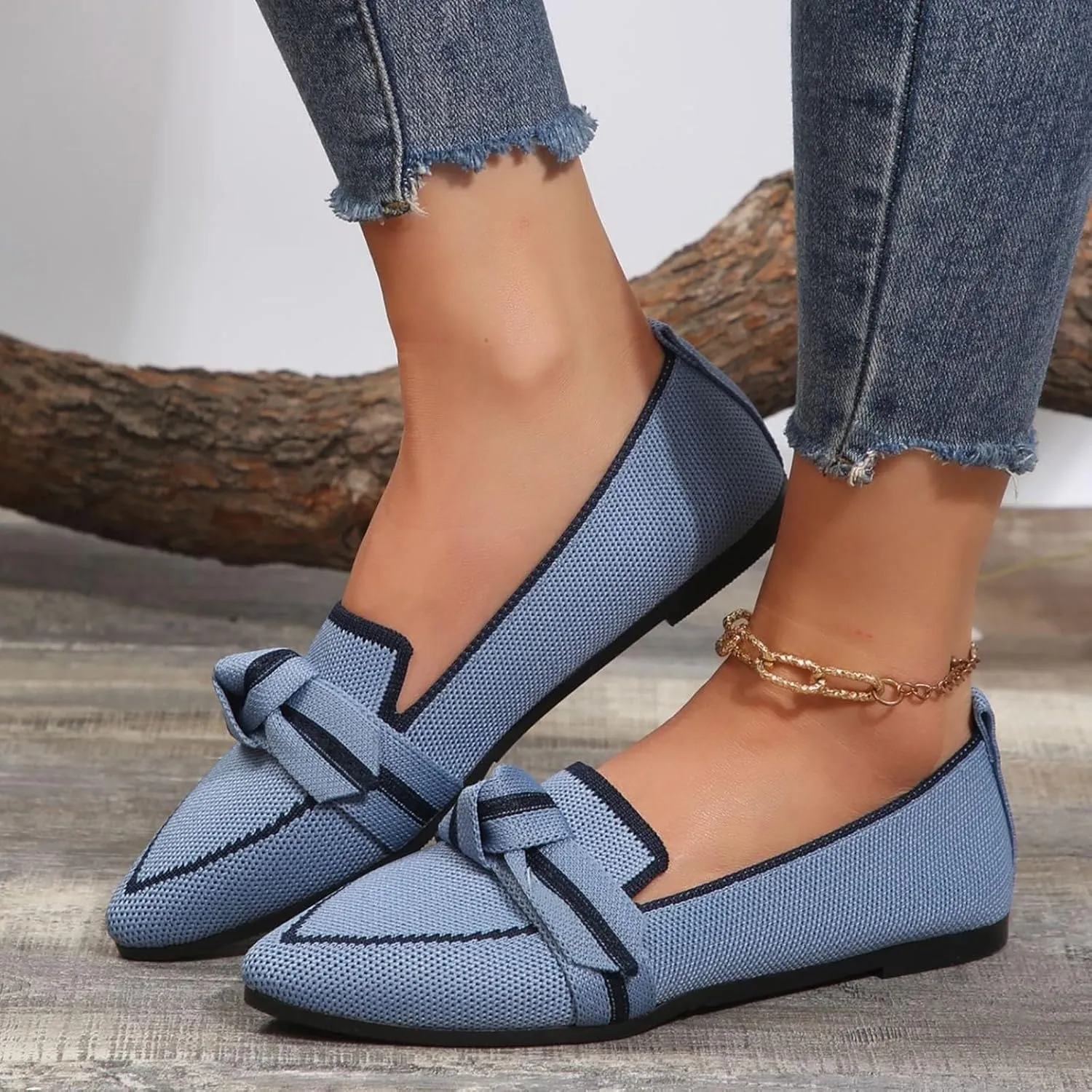Sandals For Women 2025 Dressy Flats,Womens Ballet Flats Closed Toe Pointed Toe Slip On Summer Work Flat Shoes