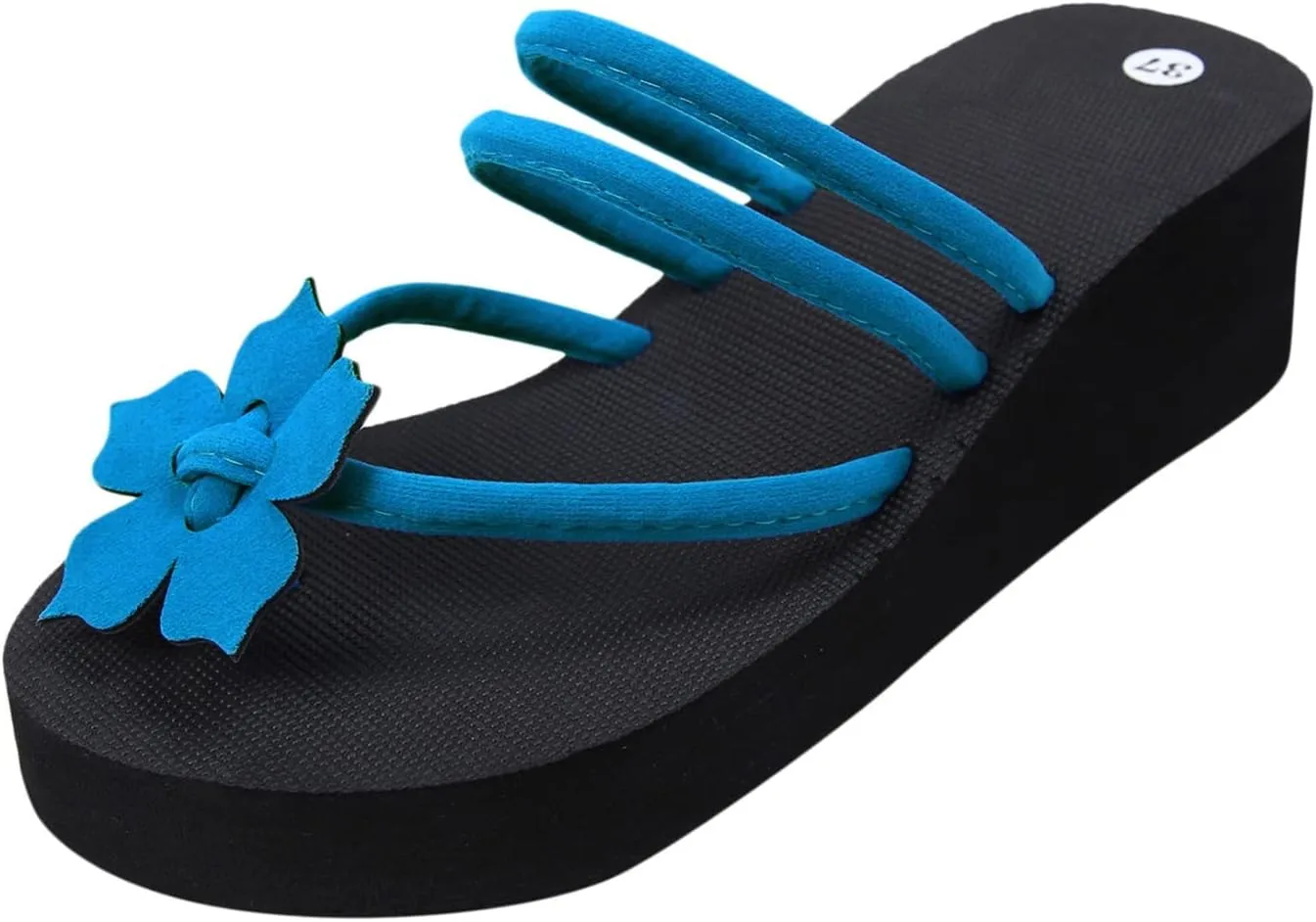 Sandals With Arch Support Slip On Bohemia High Heeled Platform Flower Custom Women Flip Flops Slippers
