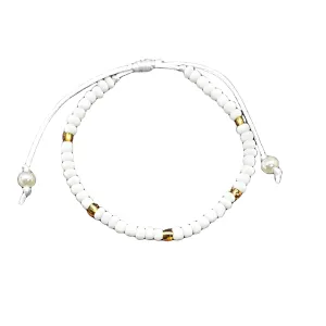 Santeria Adjustable String Foot Anklet Tobillera (Obatala)