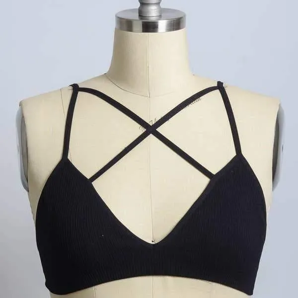 Seamless Front Cross Bralette