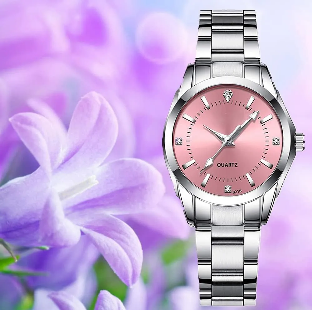 SENRUD Couple Watches Men and Women Gold Silver Stainless Steel Watch Fashion his and Hers Watches Set
