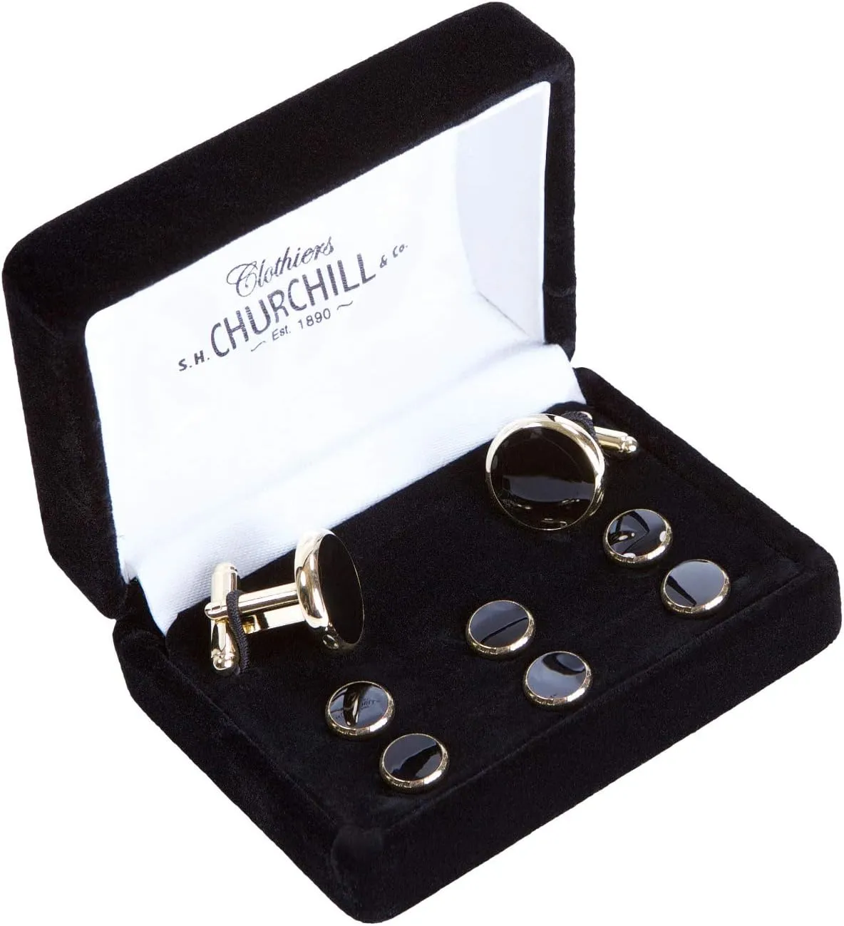 S.H. Churchill & Co. Men's 6 Piece Cufflinks & Studs Set