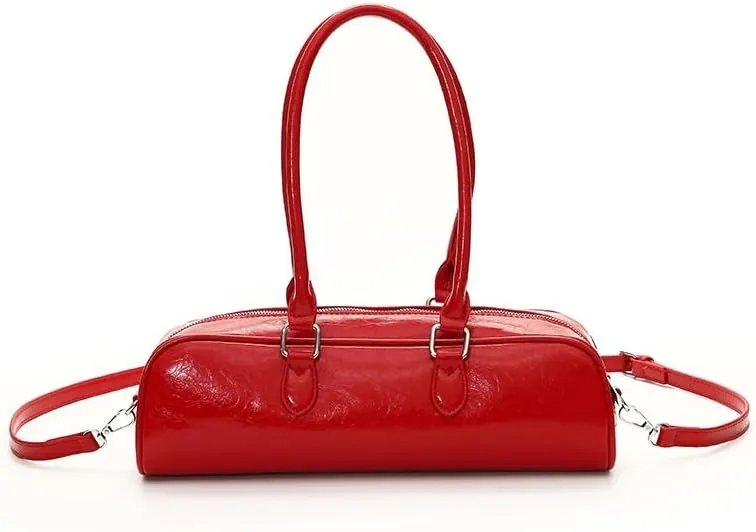 Shoulder bag, women's adjustable shoulder strap, handbag, crescent shoulder bag PU leather faux leather handbag