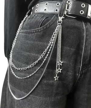 Silver Star Pants Chain