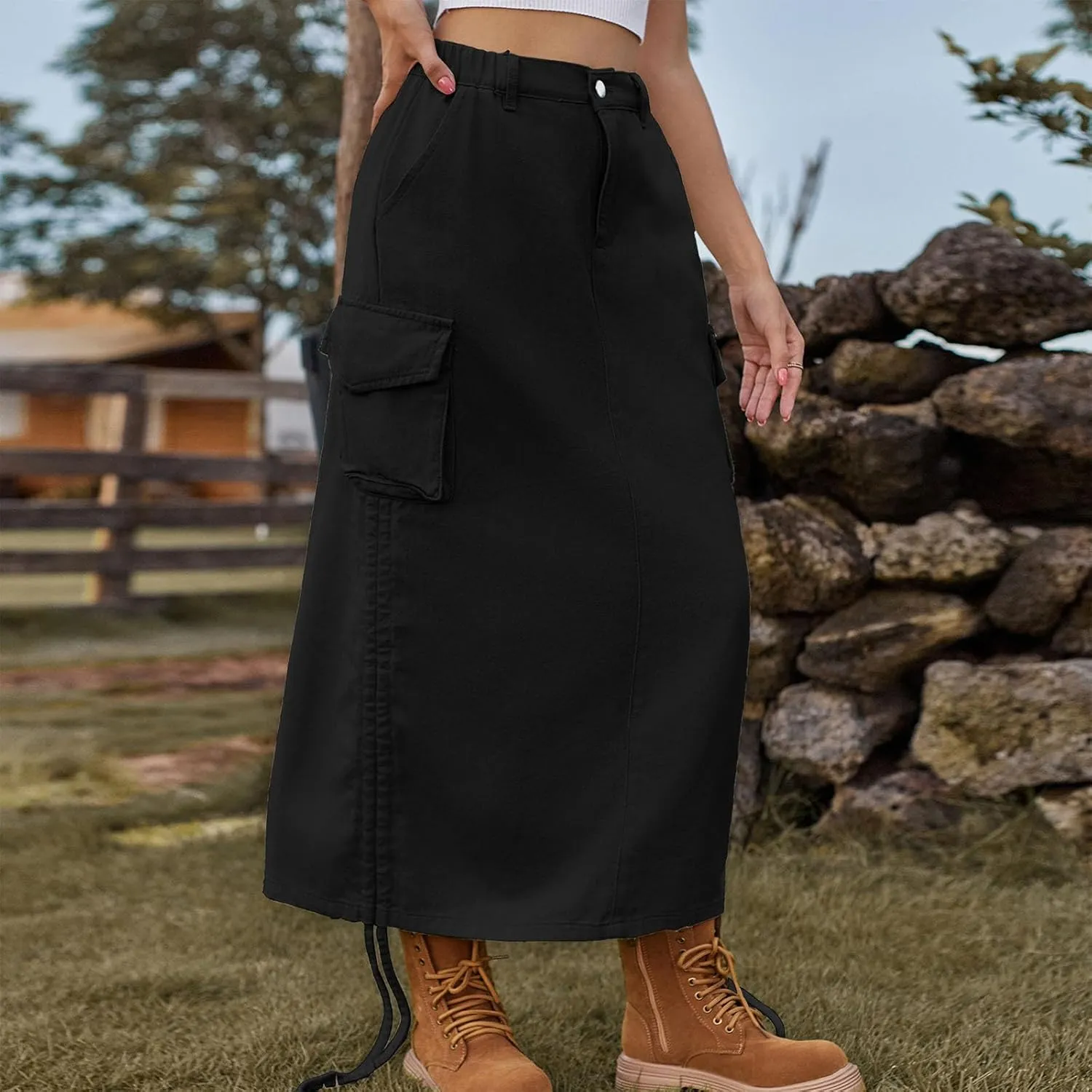 Skirts for Women 2024 Sexy Ruched Bodycon Skirt Above Knee Silky Hip-Wrapped Skirts Denim Drawstring Tight Skirt