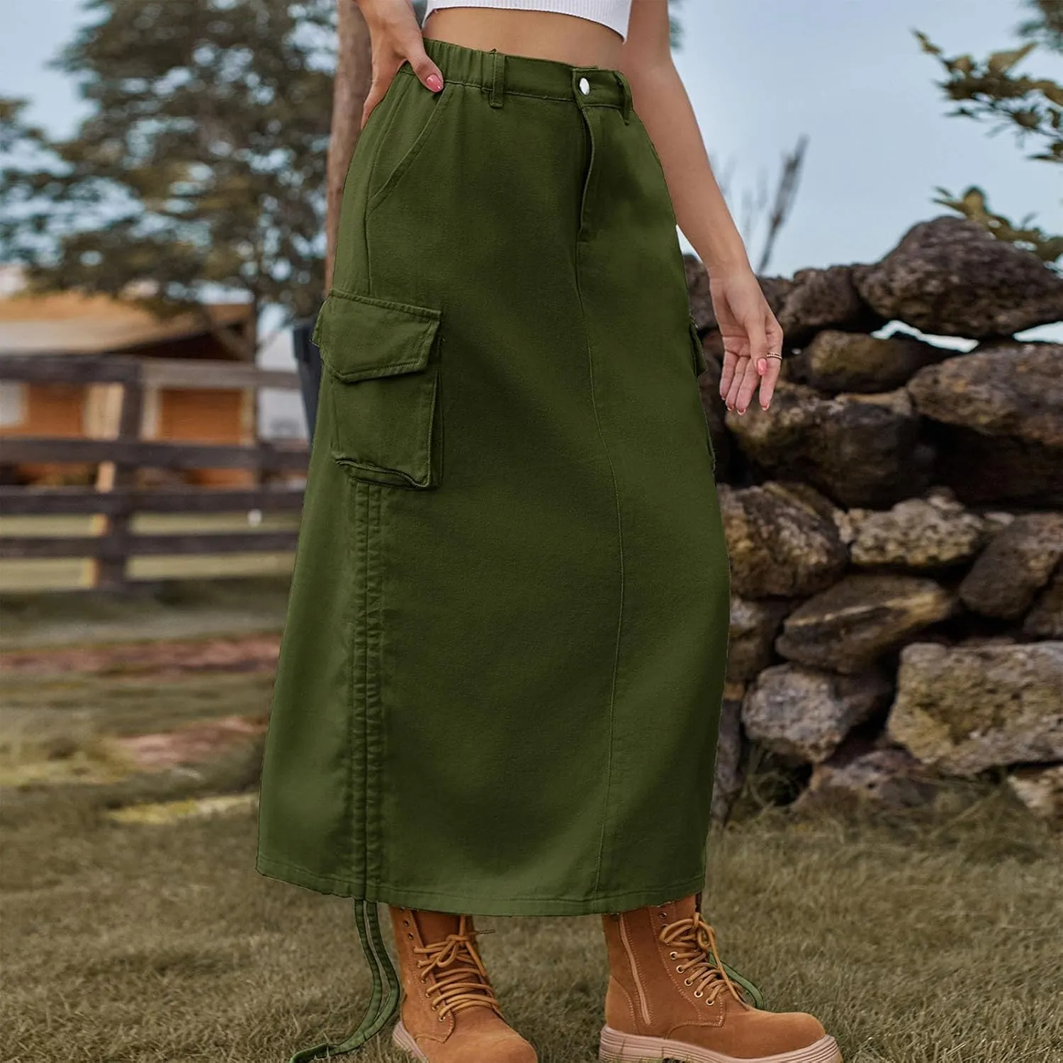 Skirts for Women 2024 Sexy Ruched Bodycon Skirt Above Knee Silky Hip-Wrapped Skirts Denim Drawstring Tight Skirt