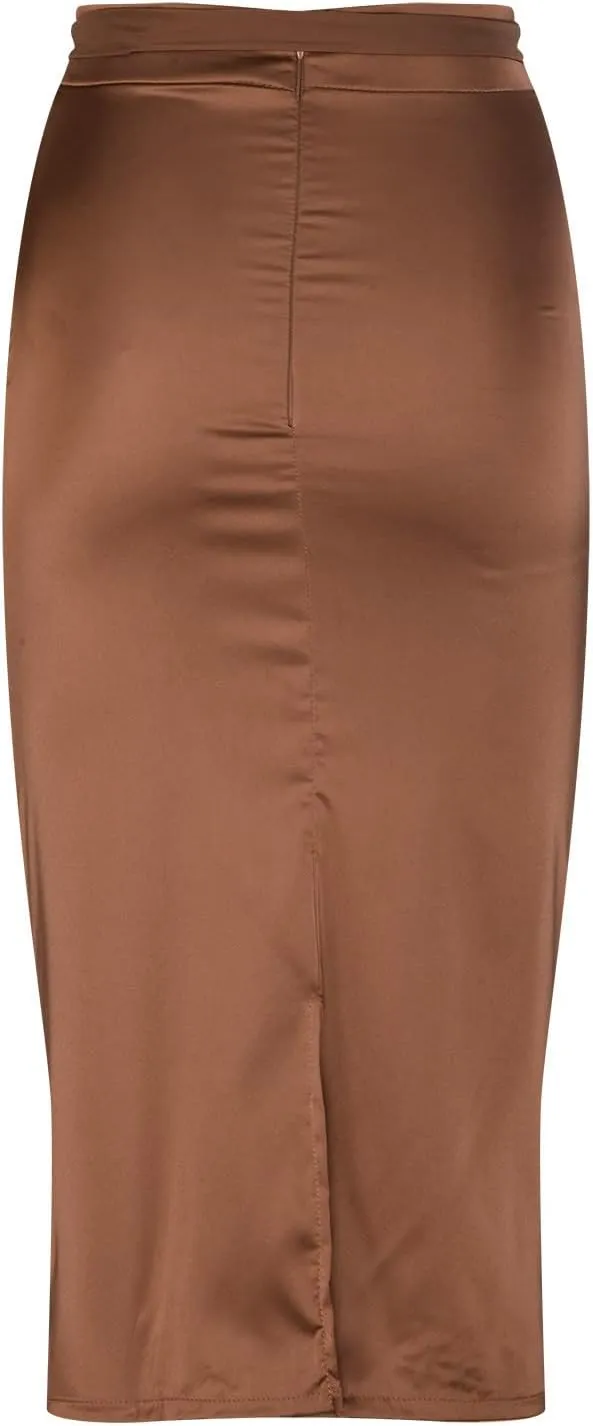 Skirts for Women 2024 Sexy Ruched Bodycon Skirt Above Knee Silky Hip-Wrapped Skirts Denim Drawstring Tight Skirt