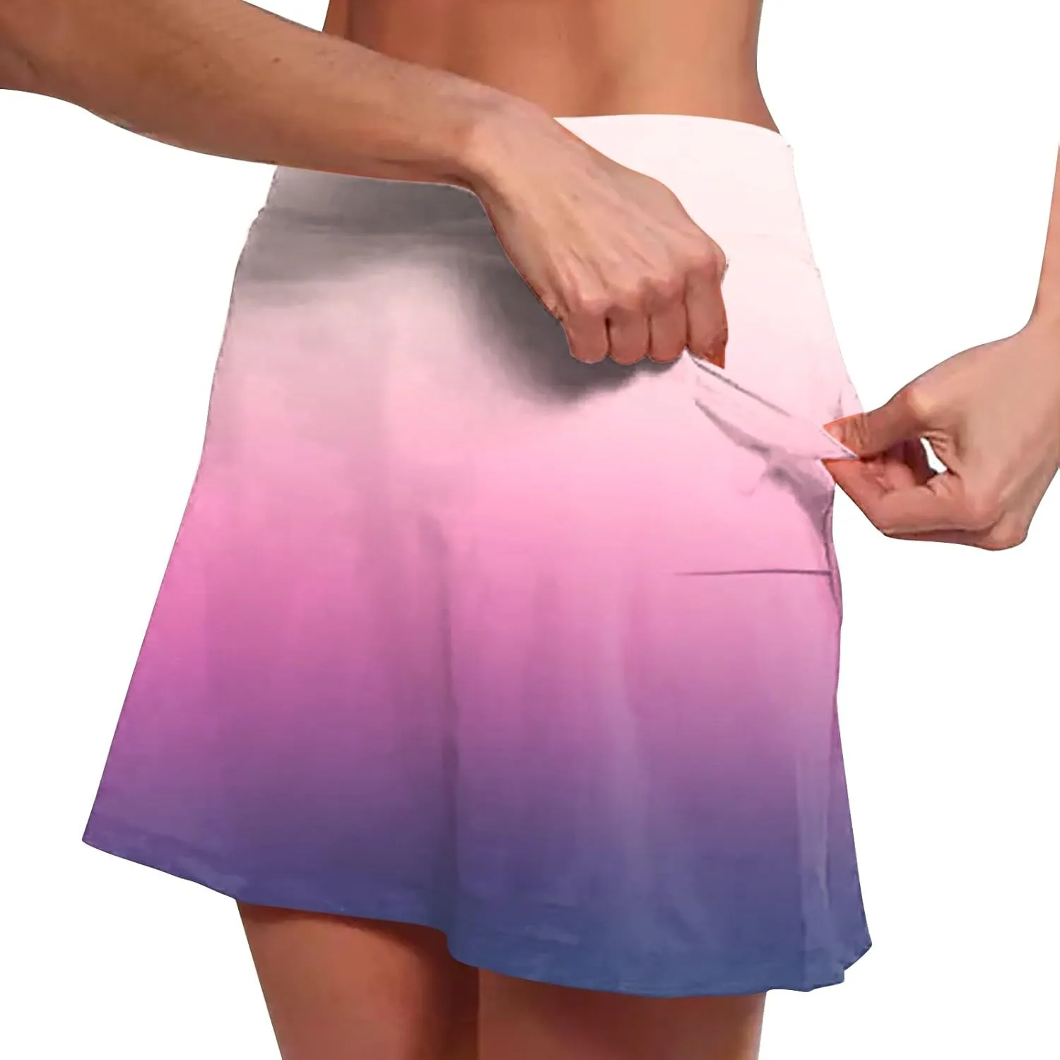 Skorts for Women with Pockets Summer 2025 Tummy Control Tennis Golf Skirt Plus Size Culottes High Waist Athletic