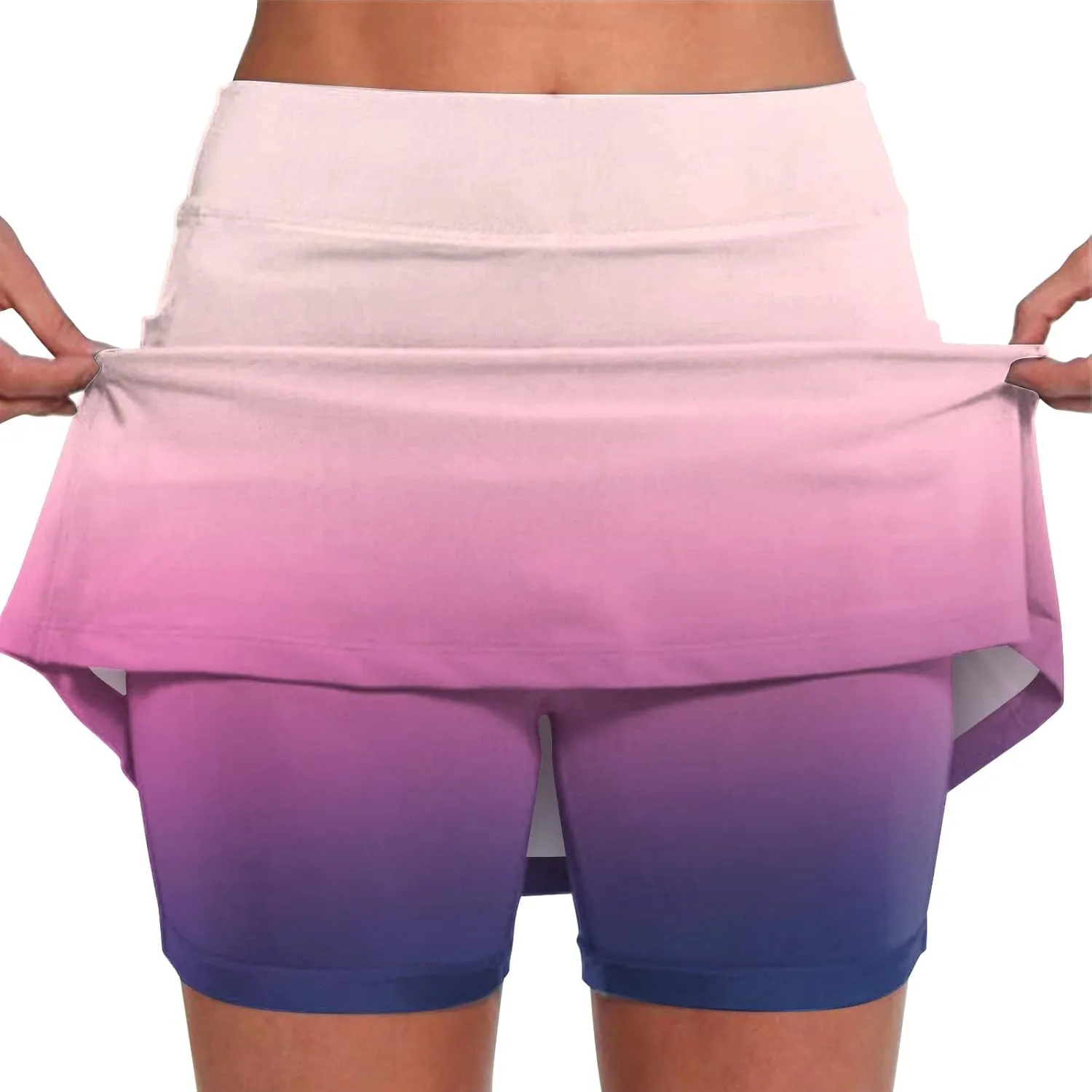Skorts for Women with Pockets Summer 2025 Tummy Control Tennis Golf Skirt Plus Size Culottes High Waist Athletic