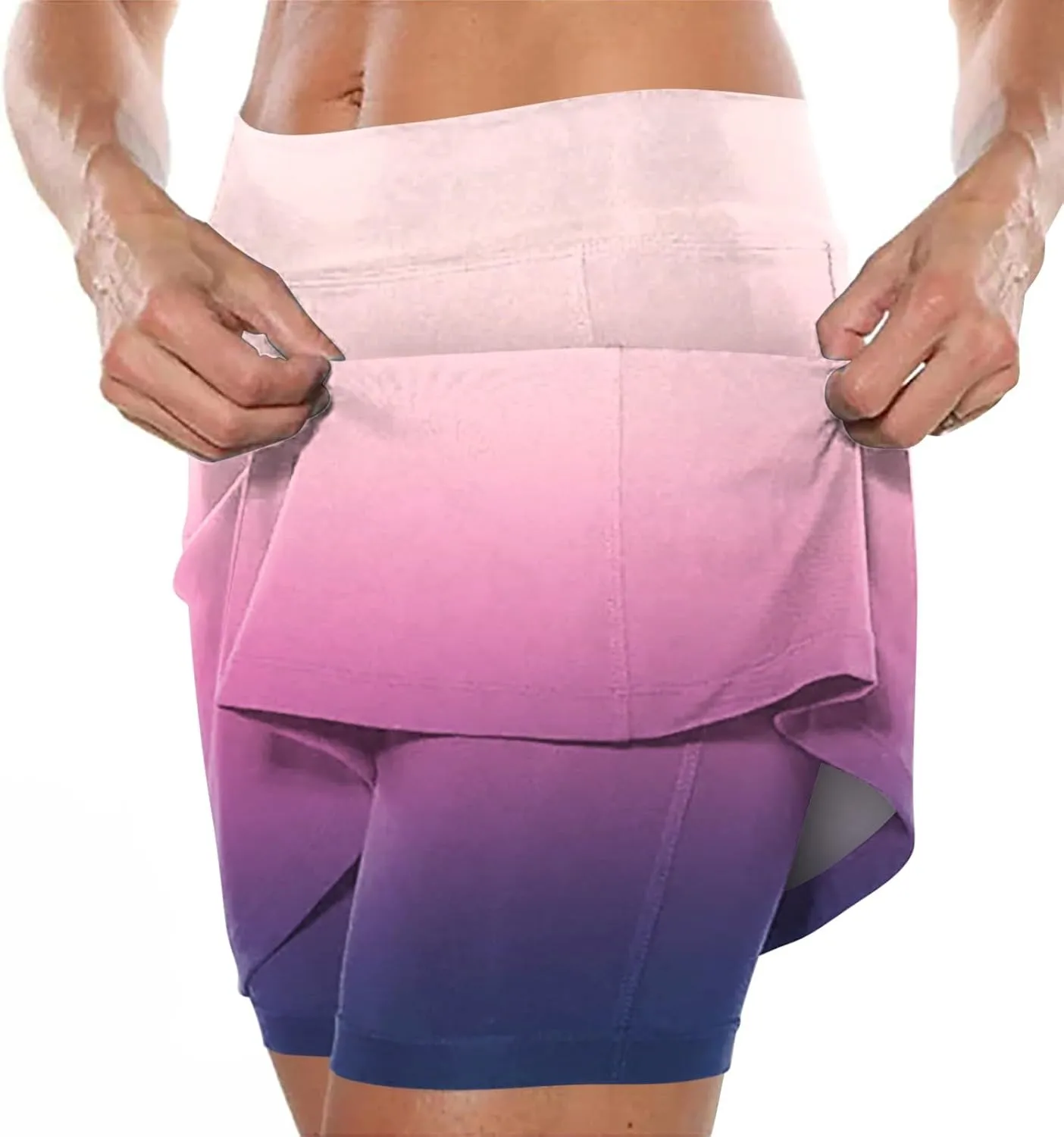 Skorts for Women with Pockets Summer 2025 Tummy Control Tennis Golf Skirt Plus Size Culottes High Waist Athletic